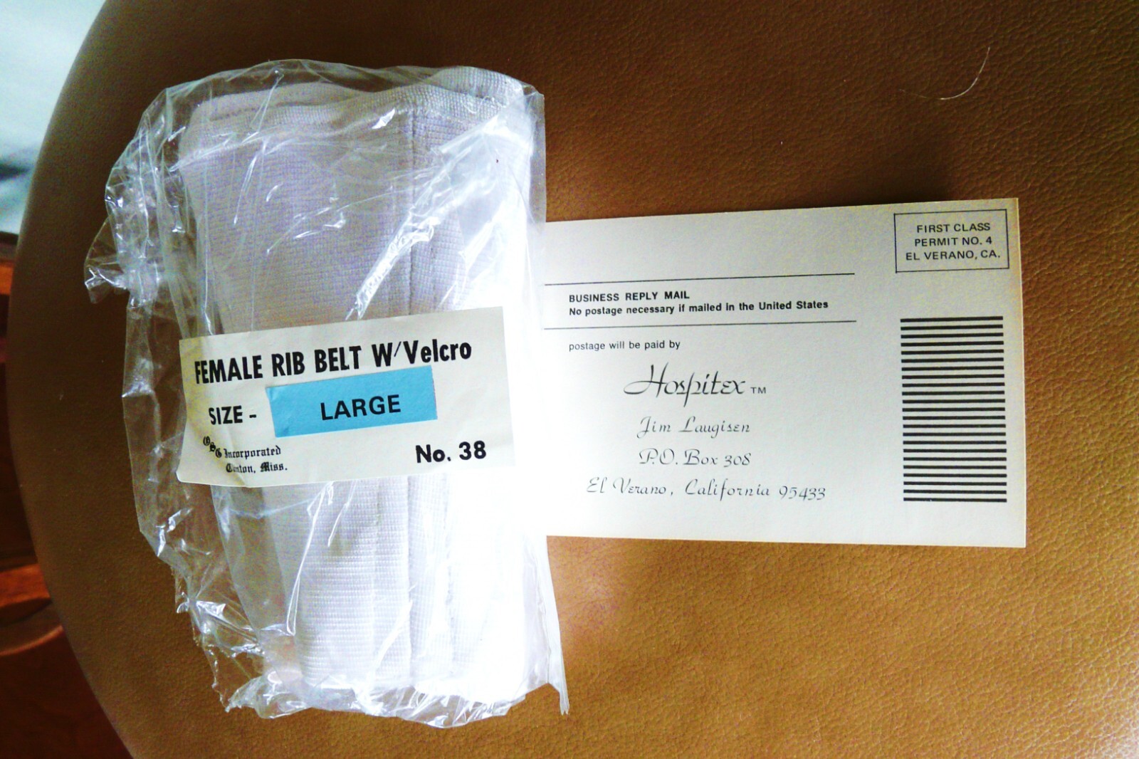 VTG new in box Hospitex Female Rib Belt adjustable sz Large No.38