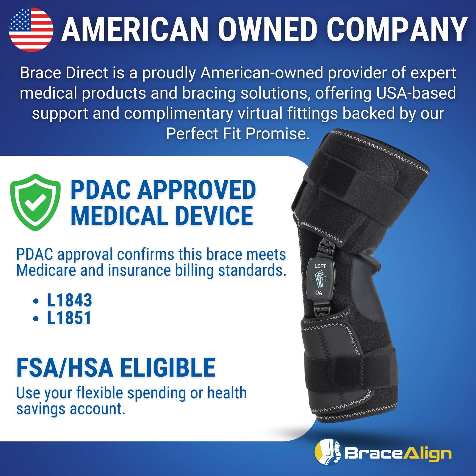 Brace Align Soft OA Knee Brace – Adjustable Osteoarthritis Offloader