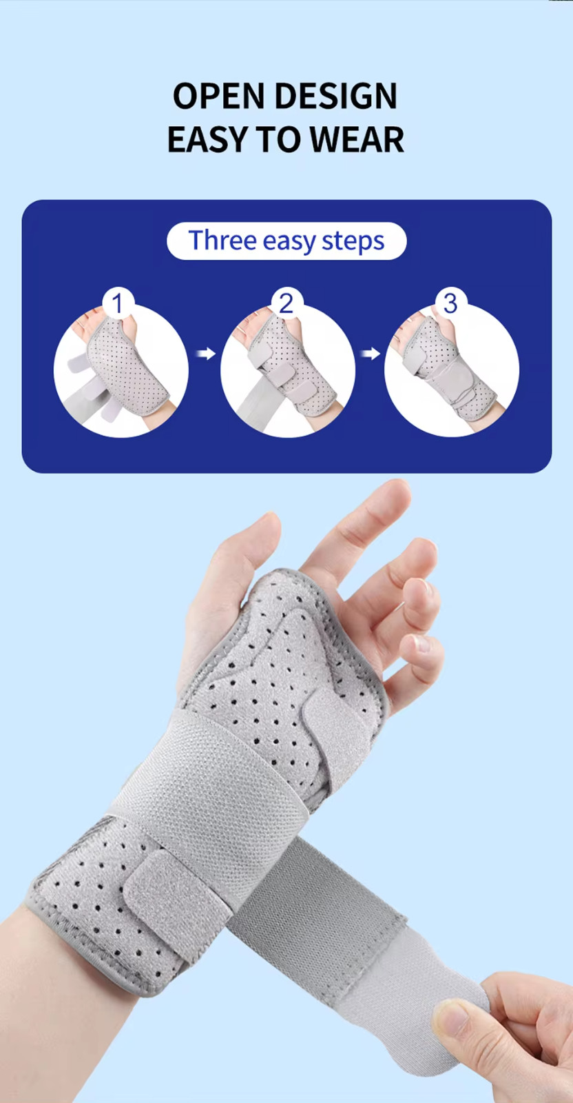 Breathable Wrist Support with Splint, Arthritis Brace Carpal Tunnel Tendons