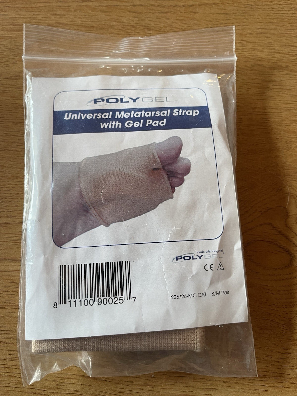 Universal Metatarsal Strap With Gel Pad S/M Pair