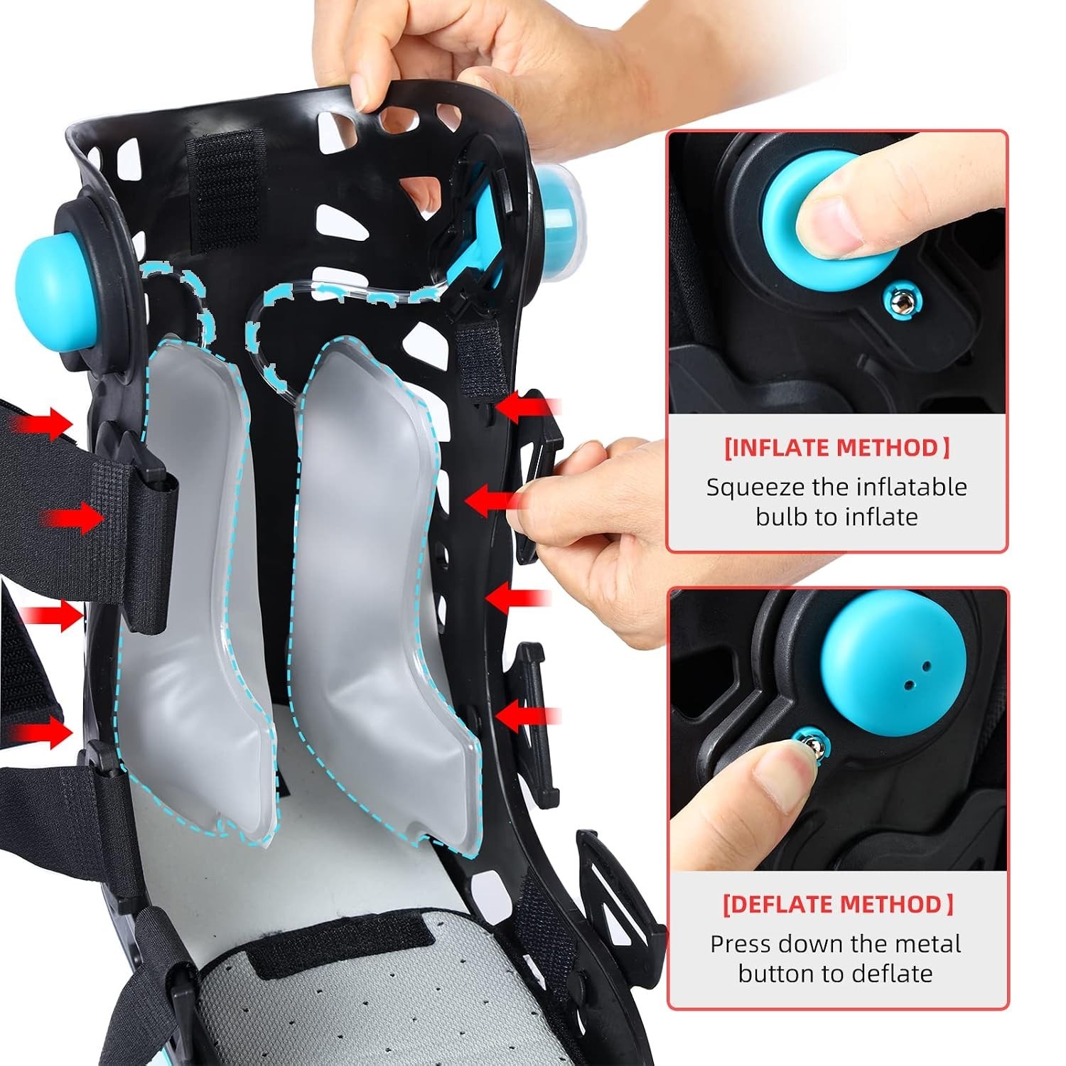 Unisex Black Walking Boot Large – Achilles Tendonitis, Sprain Orthopaedic Brace