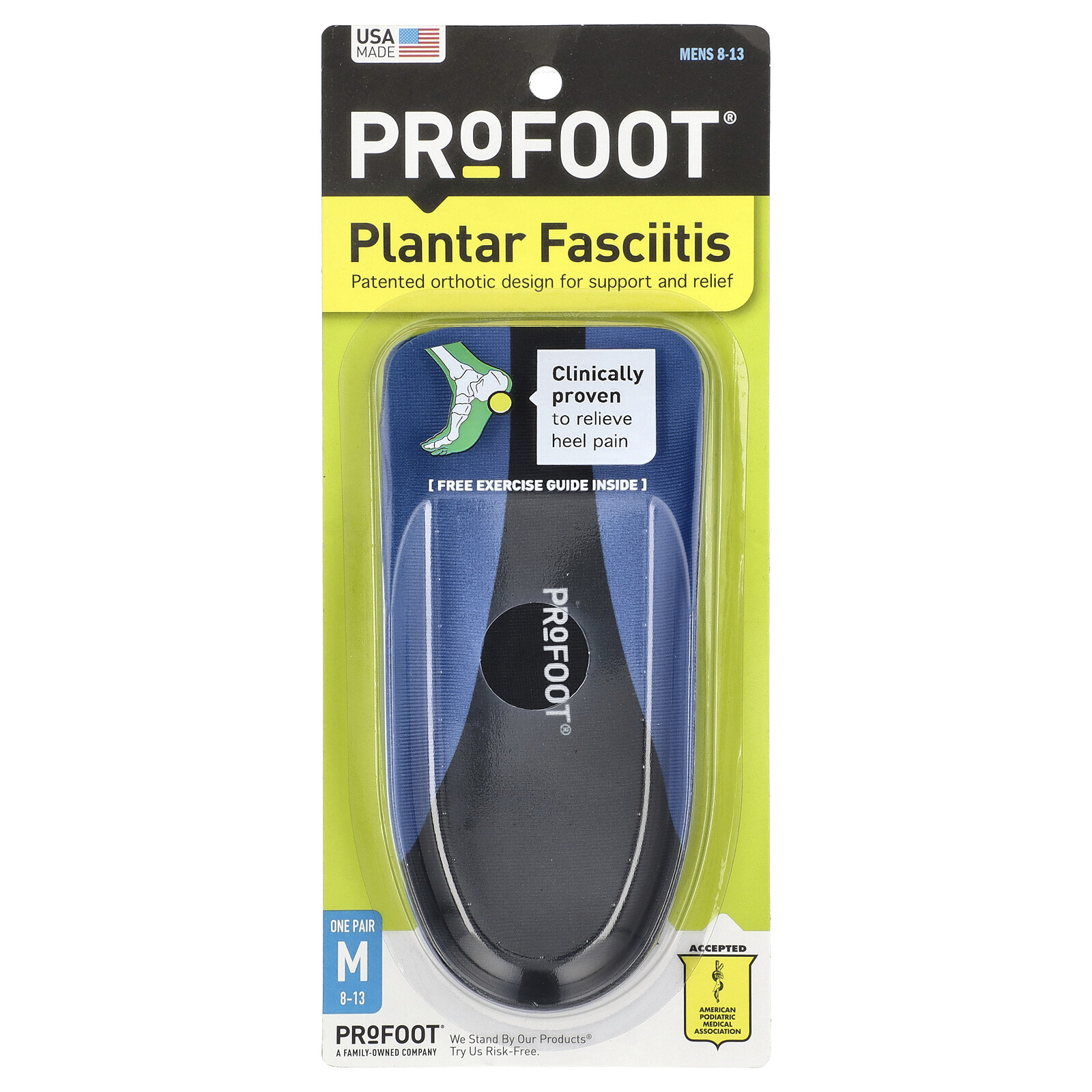 Plantar Fasciitis, Mens 8-13, 1 Pair