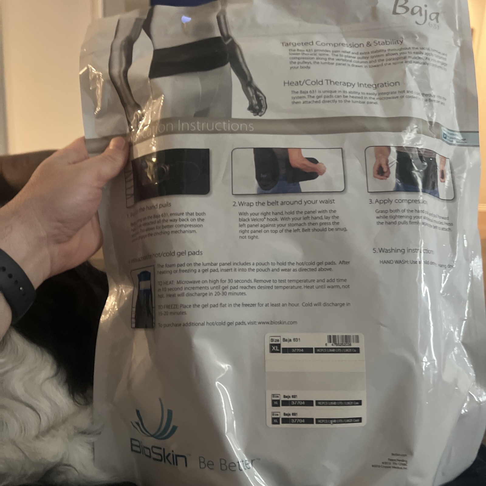 Bio-skin Baja 637 Back Brace. MEDICAL GRADE! Waist size 44-54 XL
