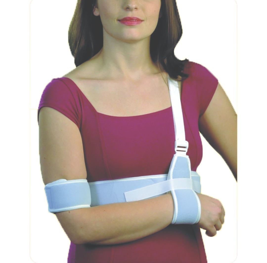 ALEX Orthopedic Shoulder Immobilizer Hook & Loop Universal Right/Left White/Blue