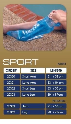 SealTight SPORT ADULT SHORT LEG Swim Underwater Cast Swimming Pool Bathing 20322