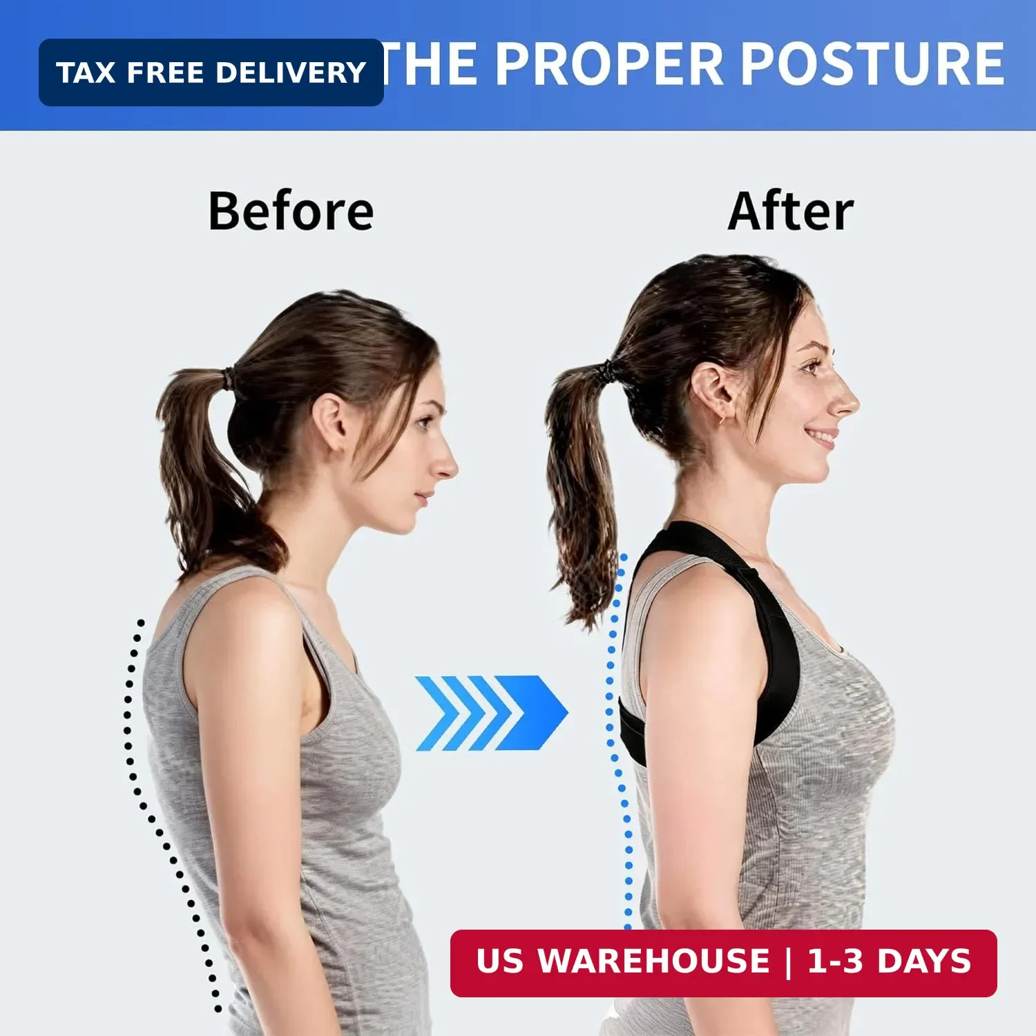 Lukvcoe Upper Back Brace Posture Corrector for Women and Men, Adjustable Upper &