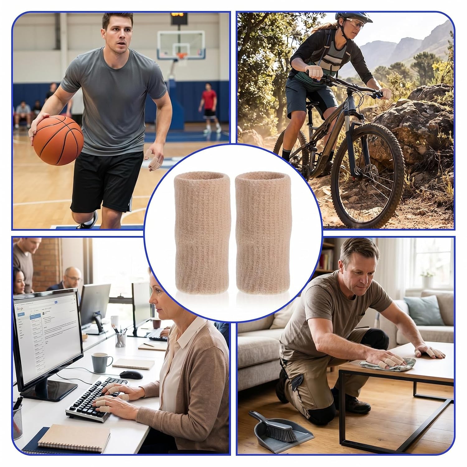 Breathable Elastic Finger Sleeves for Sport Protection Fingertip Guard