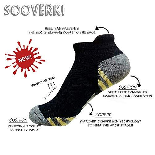 Copper Compression Socks Women and Men 6 Large-X-Large A2 – 6 Black No Show