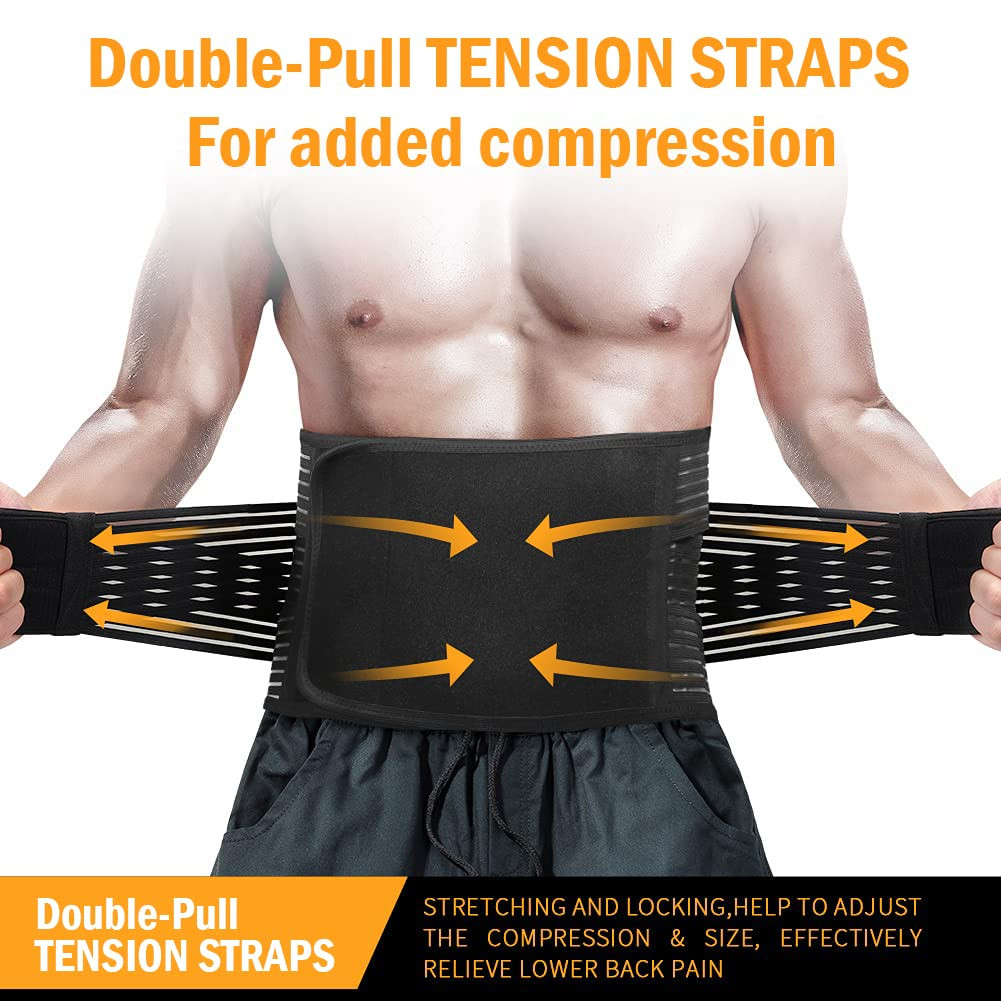 DARLIS plus Size Back Brace with Inflatable Lumbar Pad – Extra Support