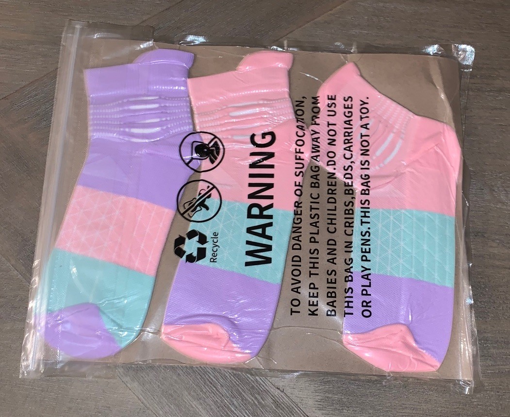 IRAMY Running Socks Compression Ankle Socks 3 Pairs Black Size L