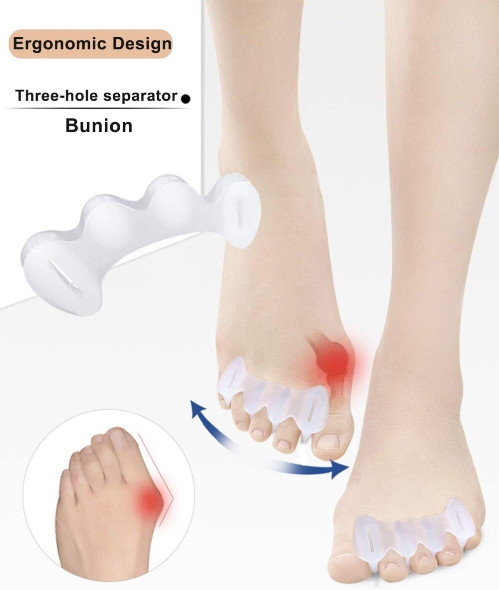 FOSVBEY 1-3 Pairs Toe Separators Toe Spacers for Women Men to Correct Bunion NEW