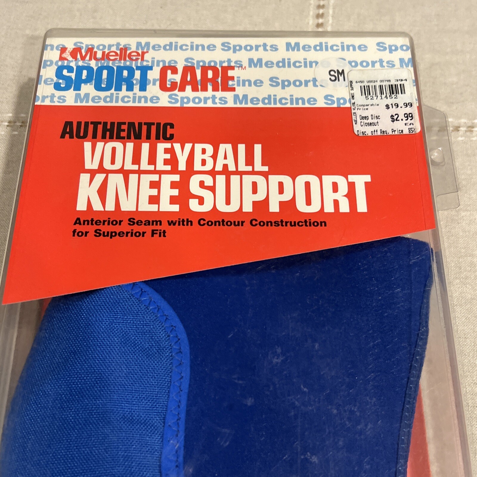 Vintage Mueller Sport Care Volleyball Knee Support Brace New In Package Sz Small