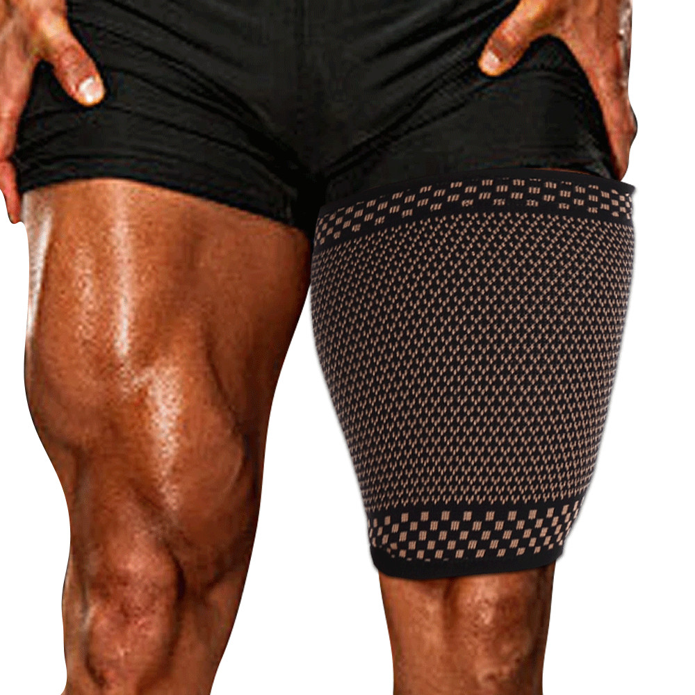 Copper Thigh Leg Support Hamstring Quadriceps Wraps Groin Quad Brace Compression