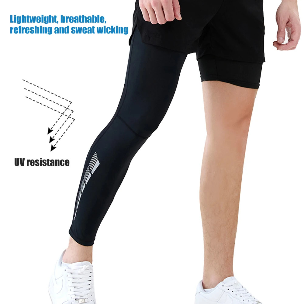 1Pair Compression Leg Sleeves – Full Legs Compression Sleeve for Men & Women, UV