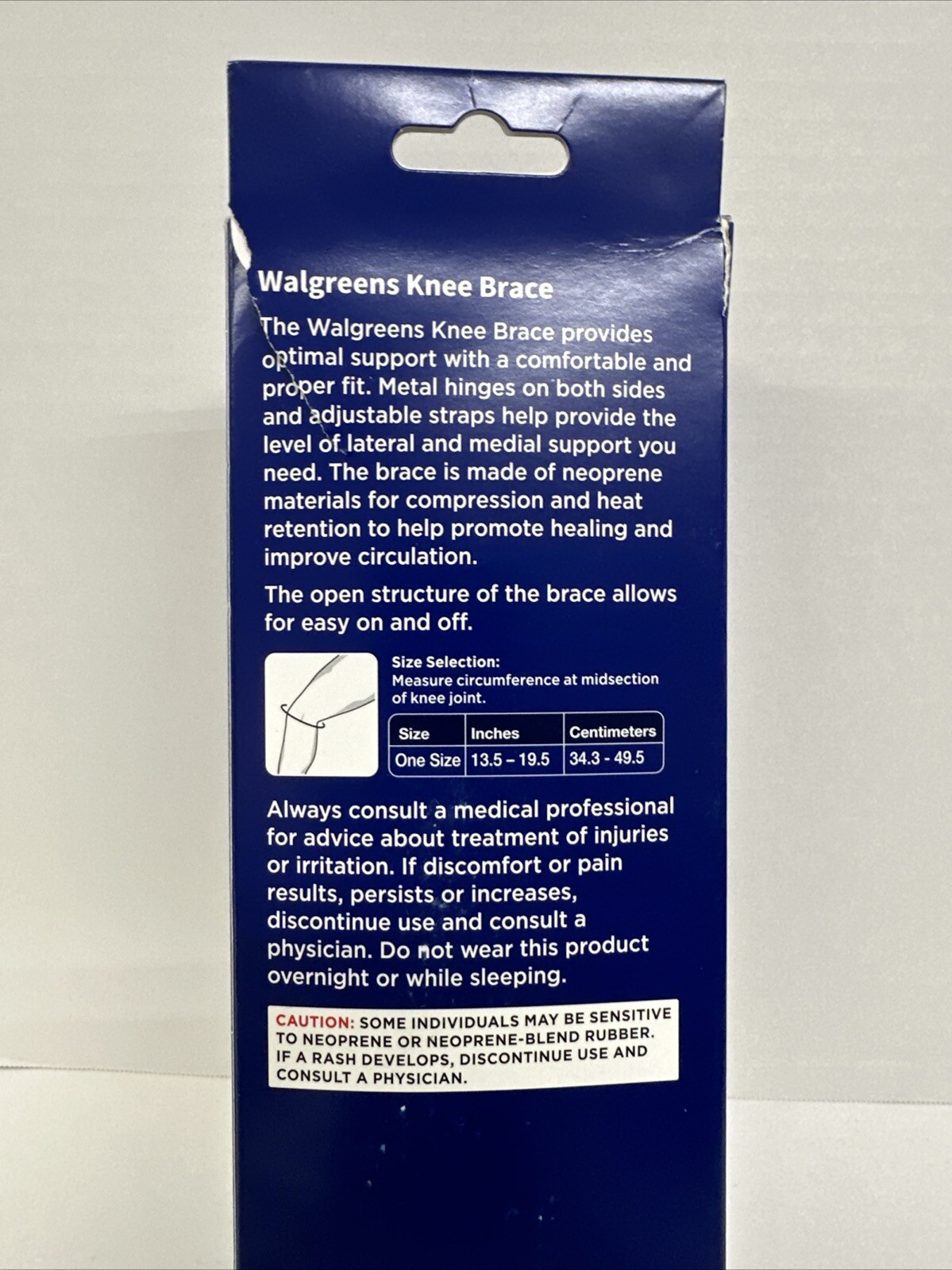 Walgreens Knee Brace Hinged Maximum Support Adjustable Antimicrobial 1 Size All