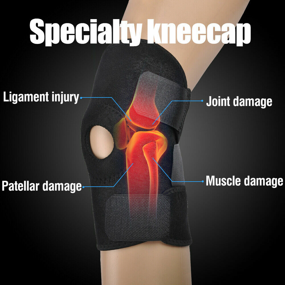Open Patella Stabilizer Knee Brace Gel Pads Support Joint Pain Arthritis 1x / 2x