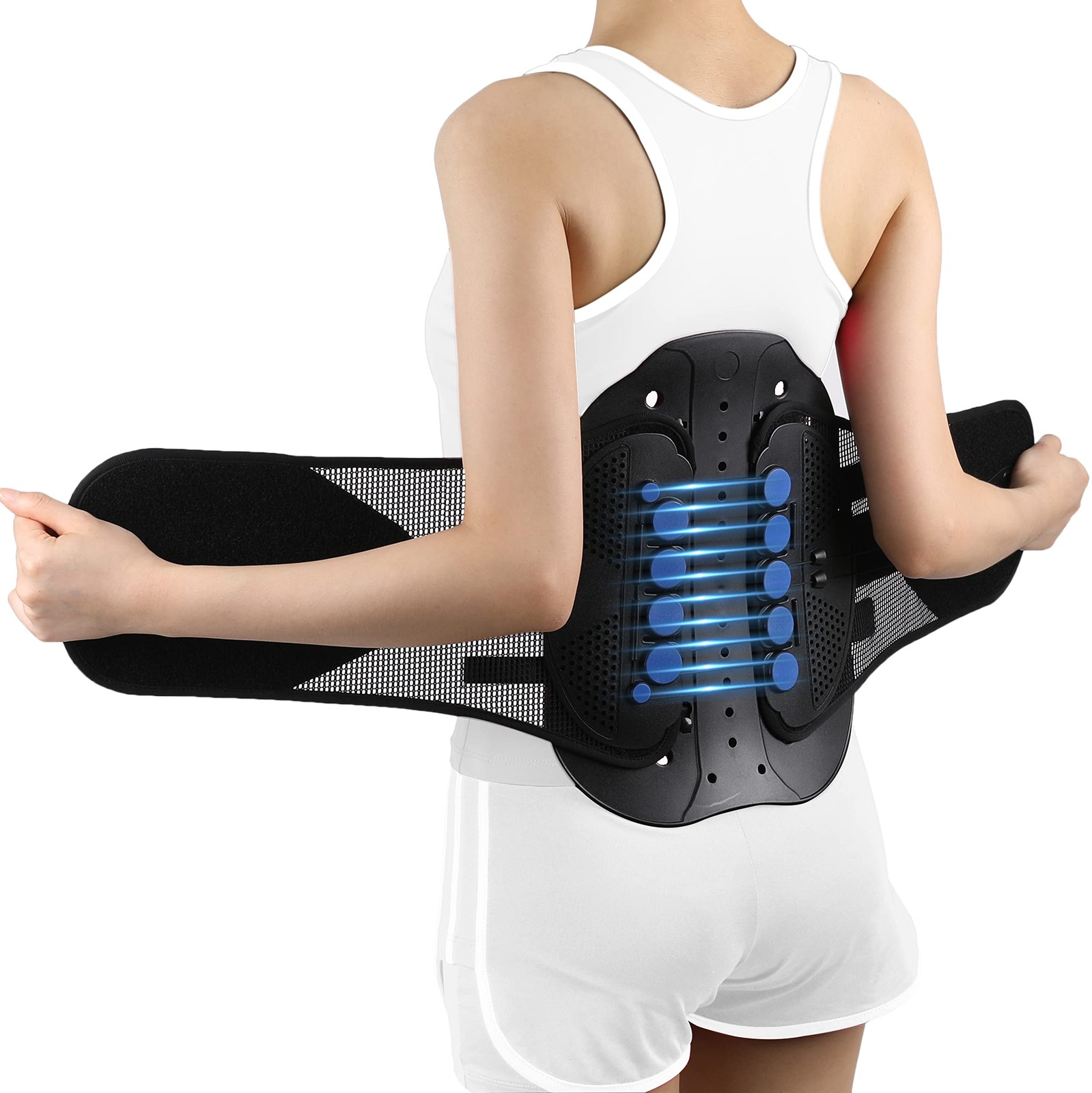 Nvorliy LSO Lower Back Brace Fit Women & Men, Compression Fracture Back Brace Ad
