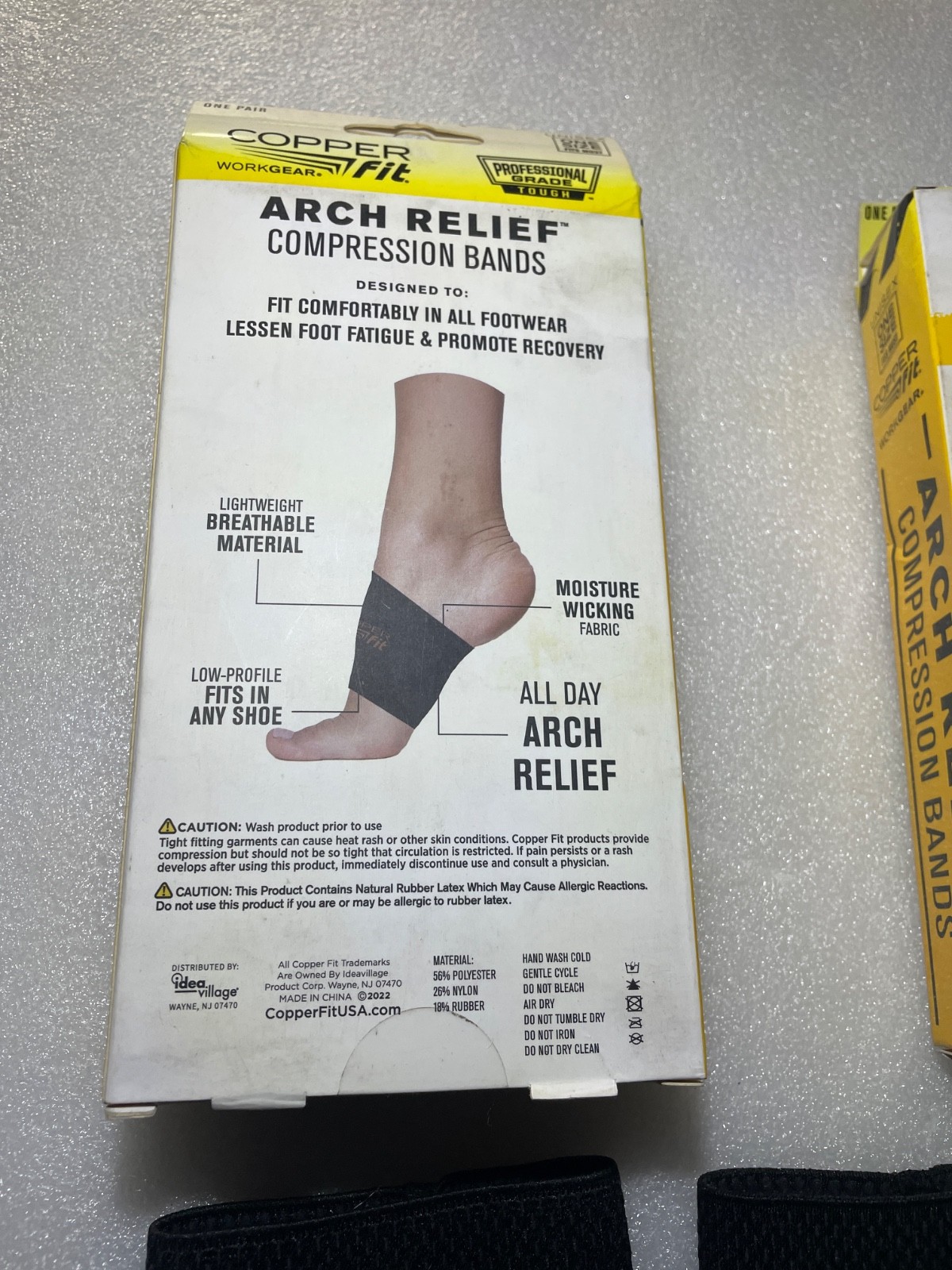2X PAIR Copper Fit Arch Relief Compression Bands, Professional Plantar Fascitis
