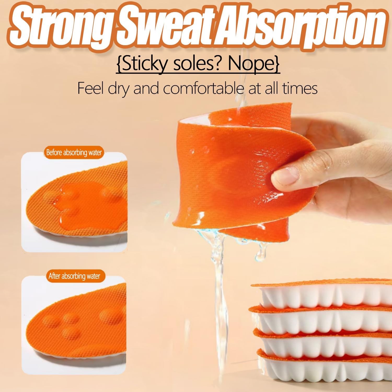 2026 New Steppers Insoles for Men & Women,4D Cloud Massage Memory Foam Insoles