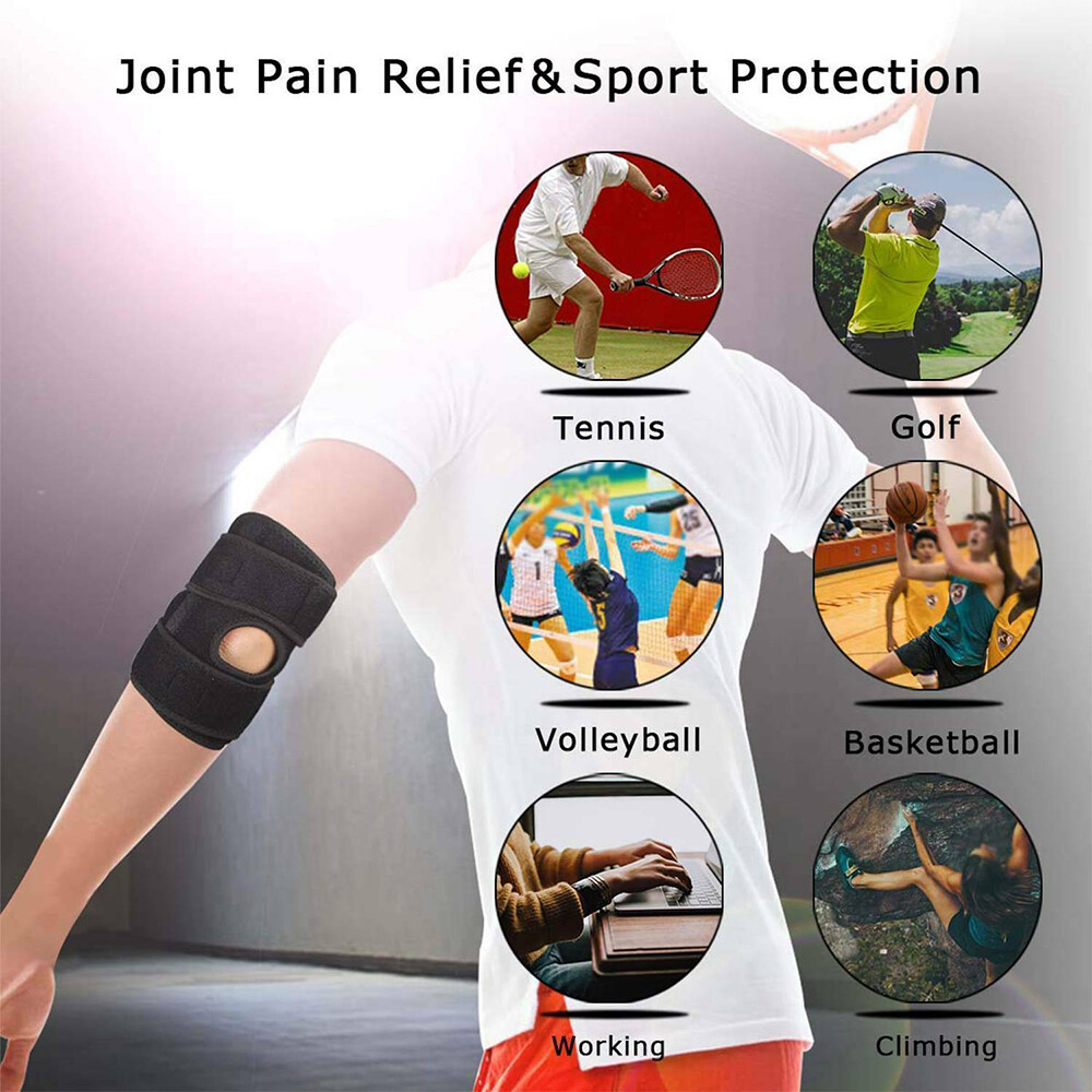 Women Men Sports Elbow Brace Support Arthritis Tendonitis Arm Joint Pain Straps