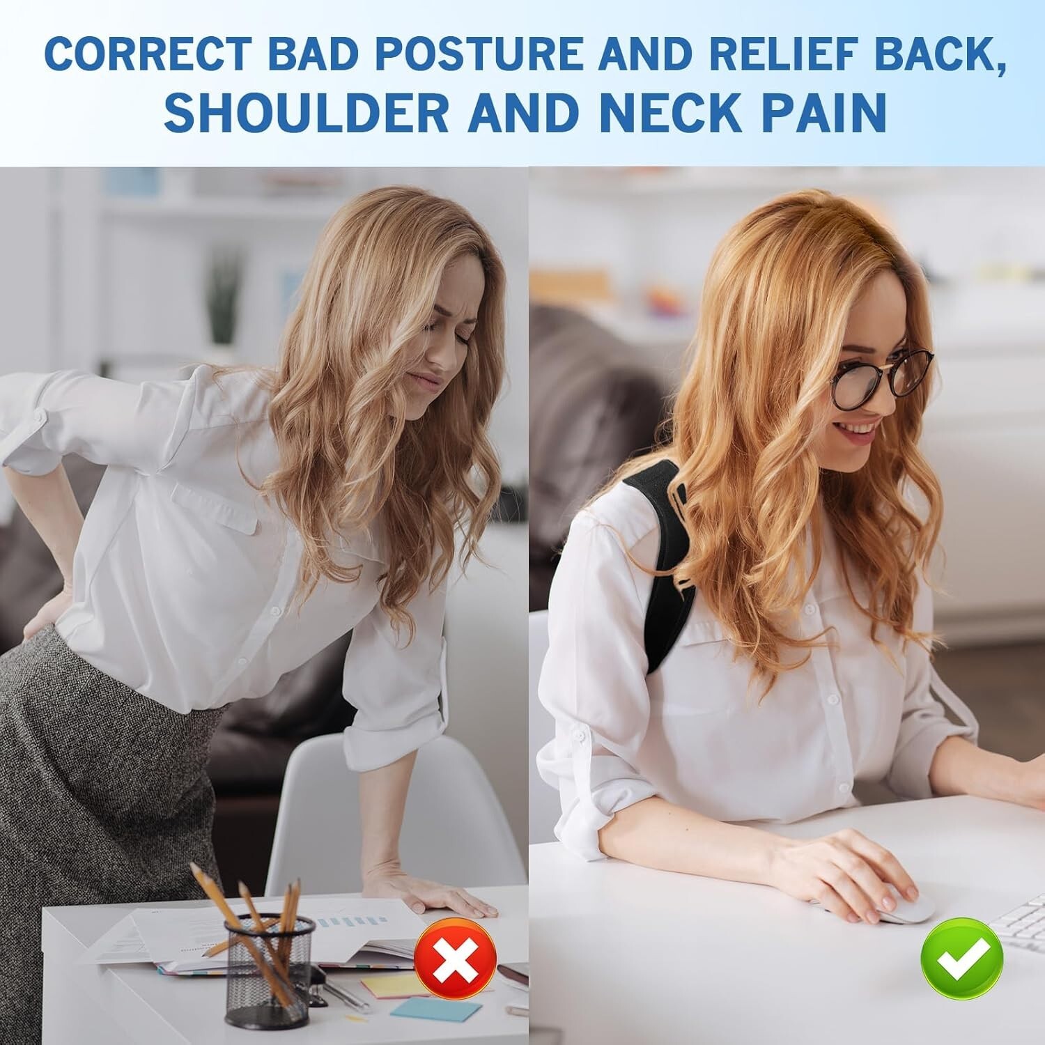 Adjustable Posture Corrector Unisex Back Brace Upper Spine Support Hunchback