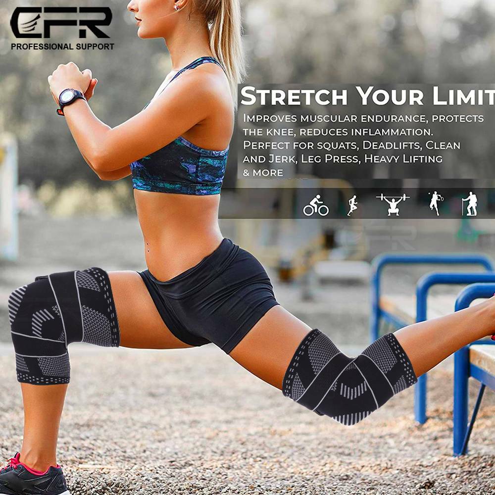 Knee Sleeve Compression Brace Support For Sport Joint Pain Arthritis Relief Pad