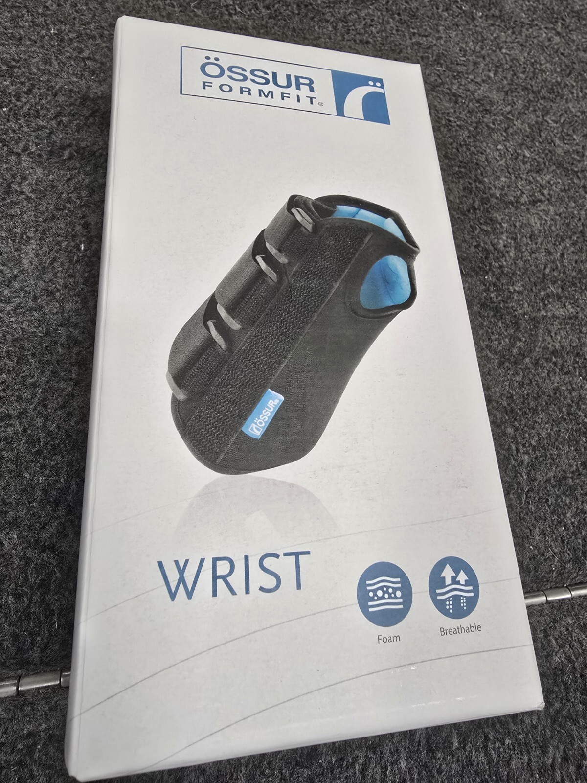 OSSUR 8″ WRIST BRACE, LEFT HAND, X-LARGE, BLACK, NEW