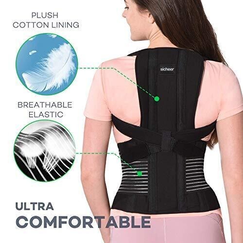 Sicheer Posture Corrector Back Brace Straightener, No more slouching Back Aches