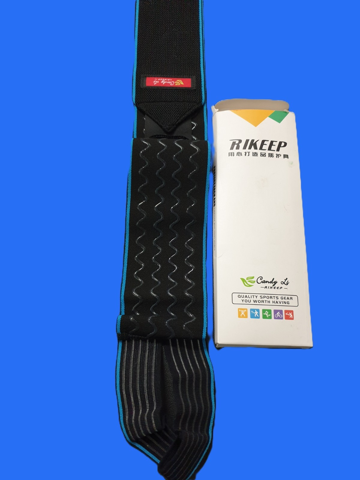 Candy Li Rikeep Ankle Brace Black Adjustable Breathable Nylon Strech For Sports