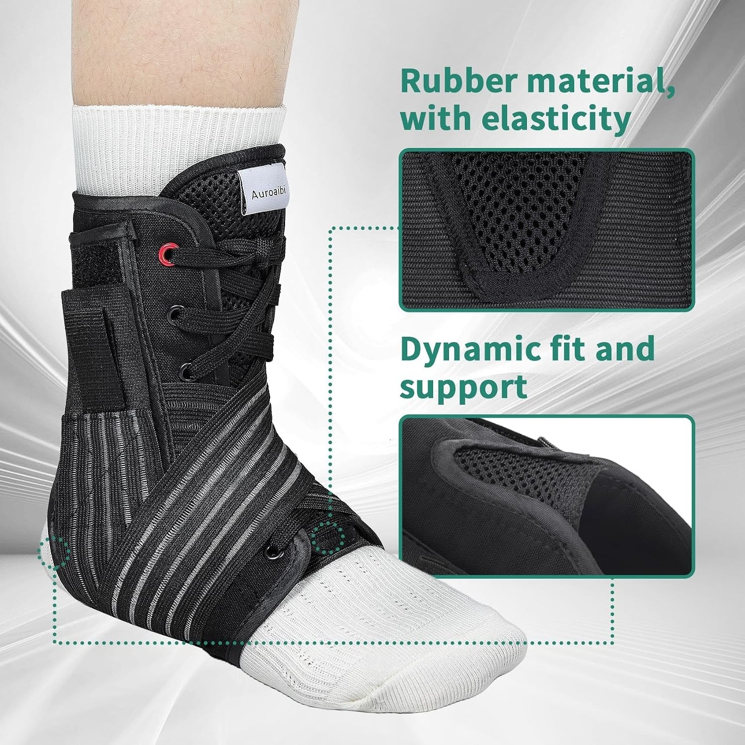 Ankle Brace for Women Men with Removable Side Splints, Lace Up Ankle Support …