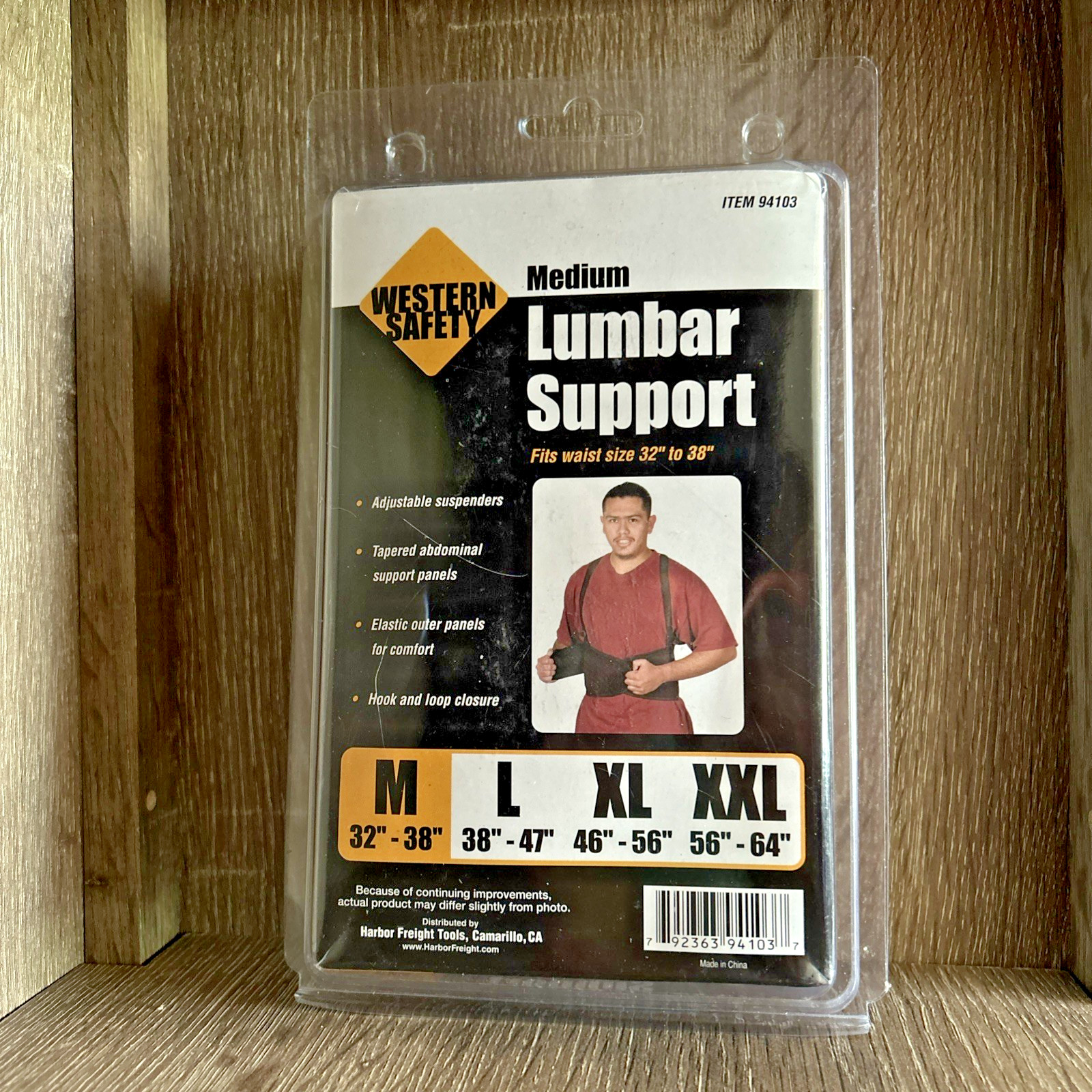 WESTERN SAFETY Lumbar Support Belt Medium 32-38 Adjustable Suspenders New Sealed