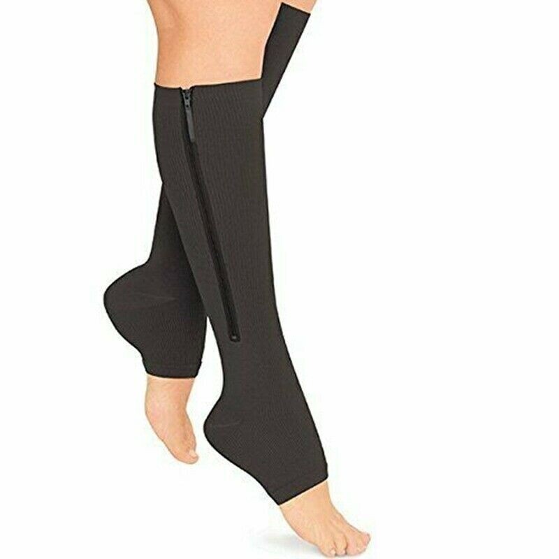 3 Pairs – Compression Socks Graduated Support Sockings Sport Open Toe 20-30mmHg
