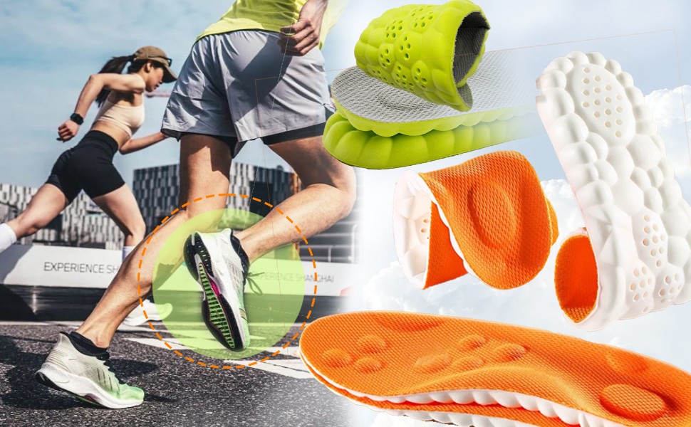 2026 New Steppers Insoles for Men & Women,4D Cloud Massage Memory Foam Insoles