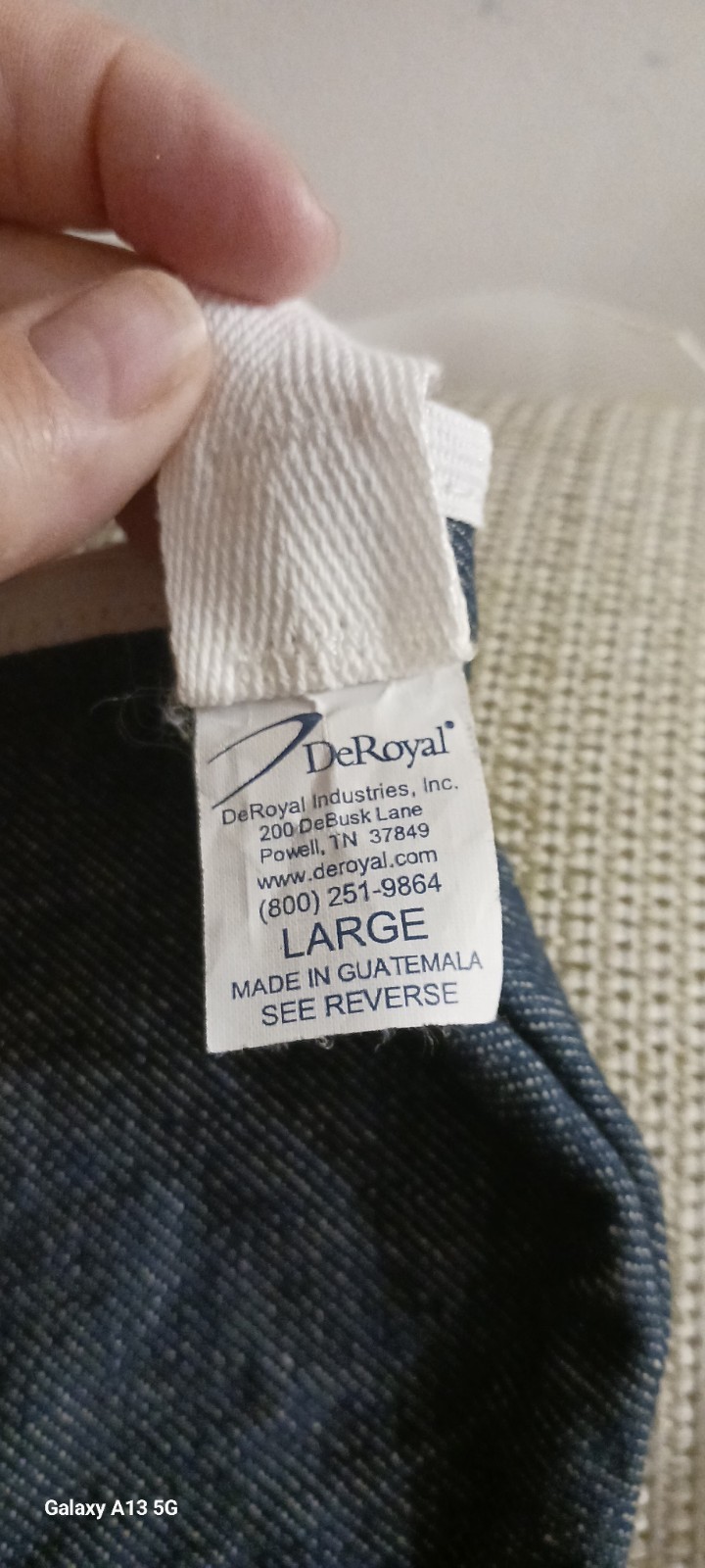 DeRoyal 8066-24 Large Adult Arm Sling Cotton Foam Shoulder Pad DENIM Medical