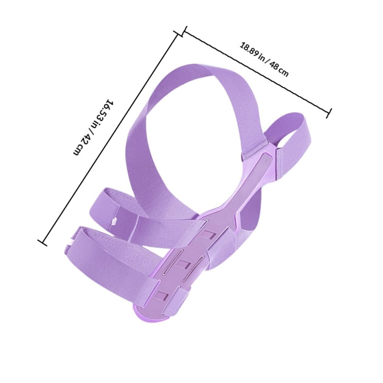 Milisten Back Posture Corrector Adjustable Straightener 42x48cm, Purple