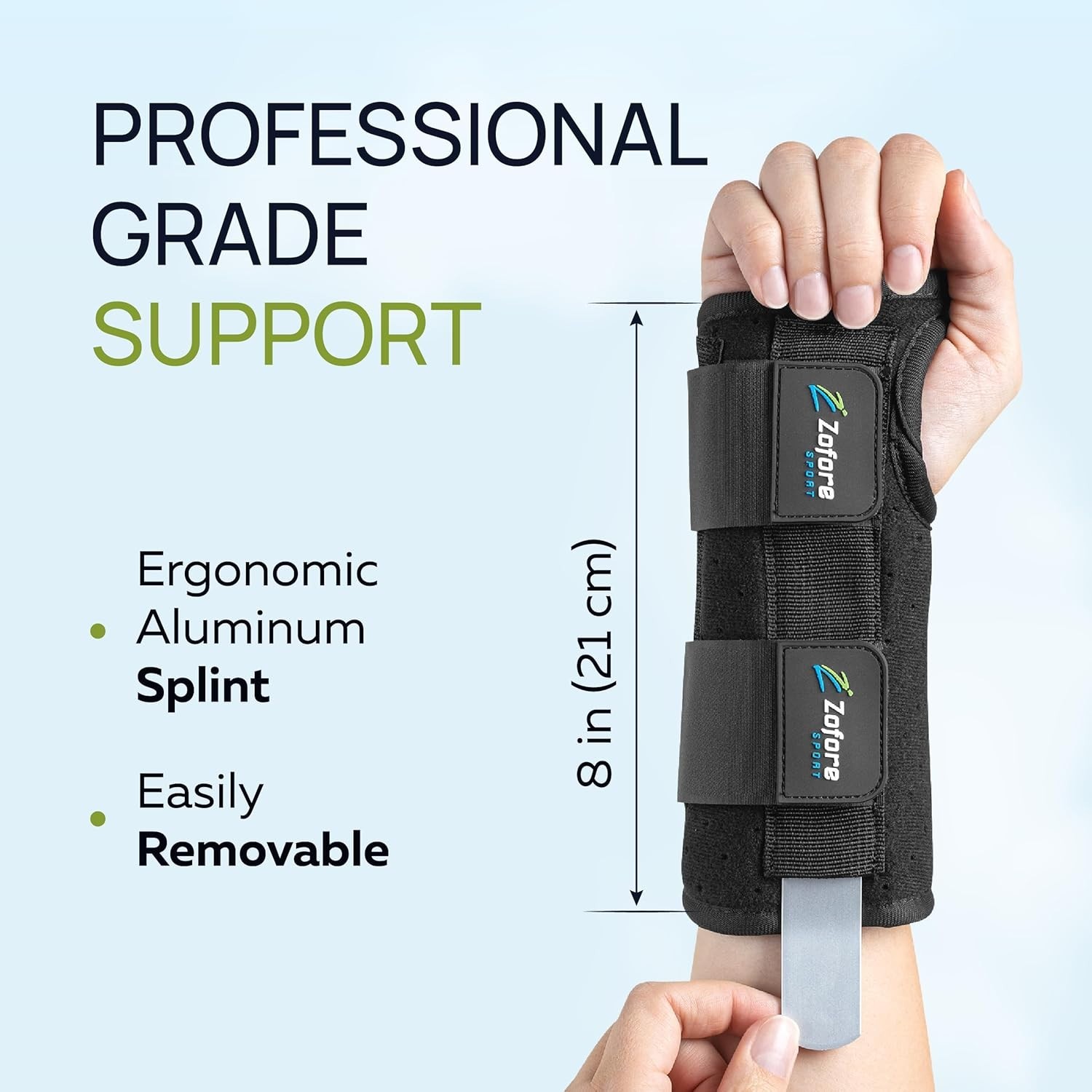 ZOFORE SPORT Carpal Tunnel Wrist Brace Night Support – Adjustable Splint