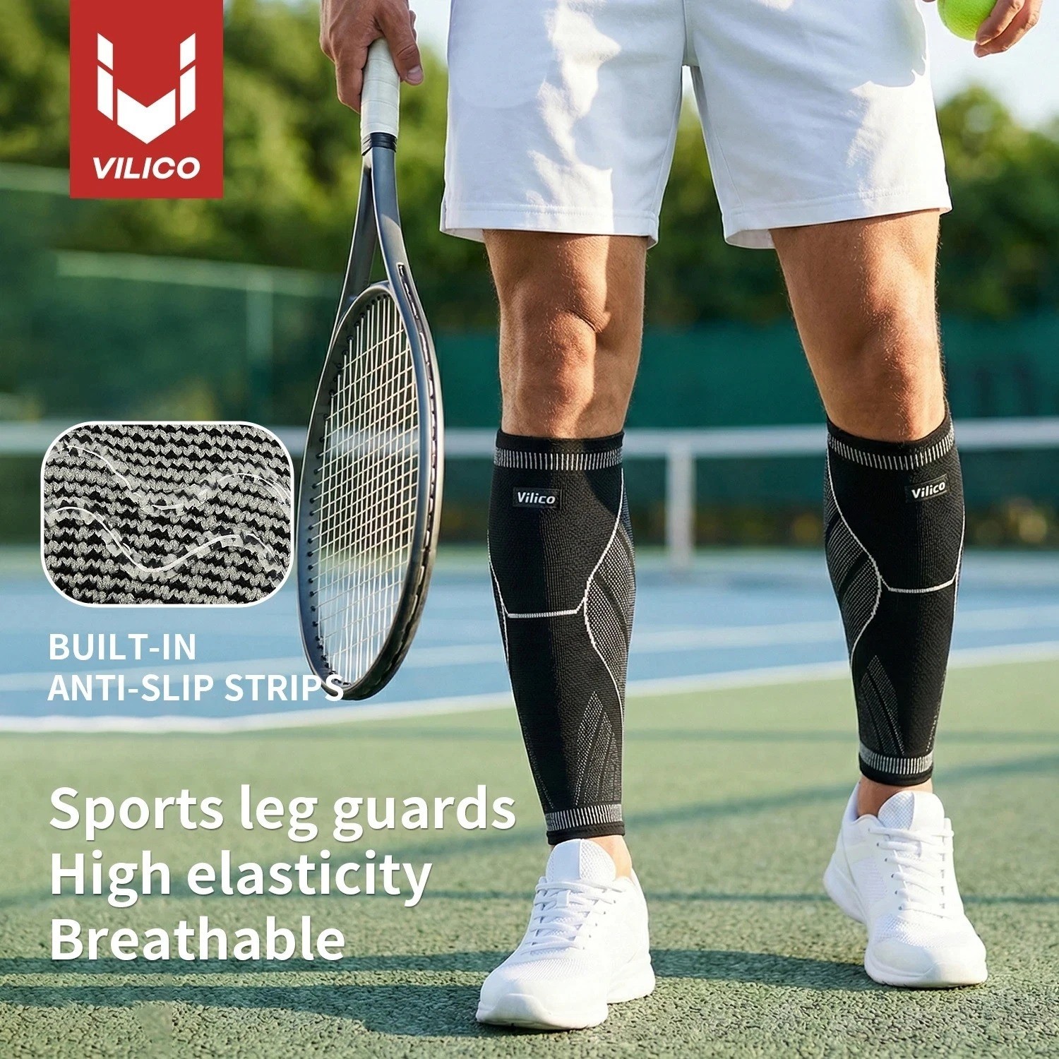 Calf Sleeves Footless Compression Socks Support Brace Shin Splint Pain Relief