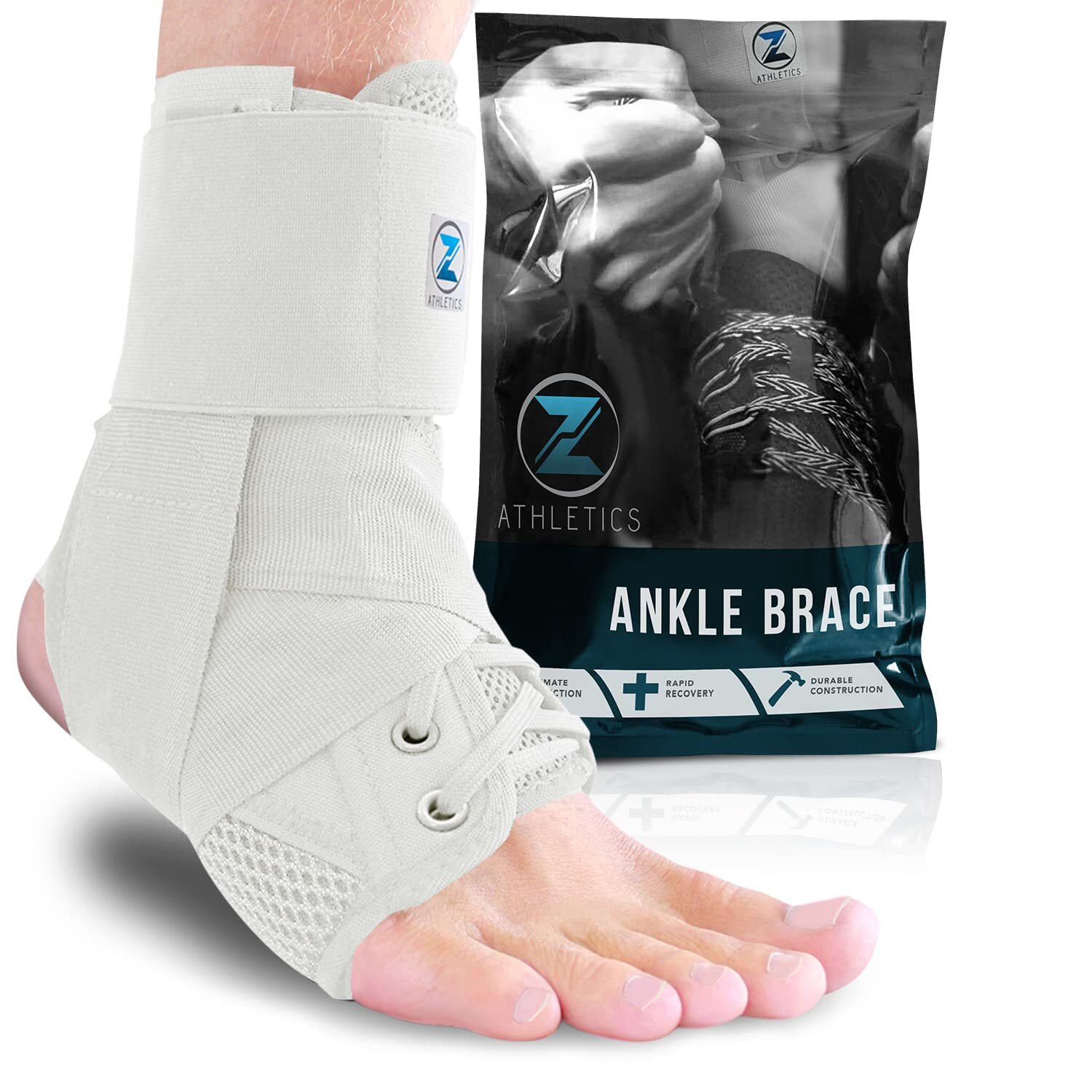 Lace up Adjustable Ankle Brace Support– for Running, Basketball, Injury Recovery