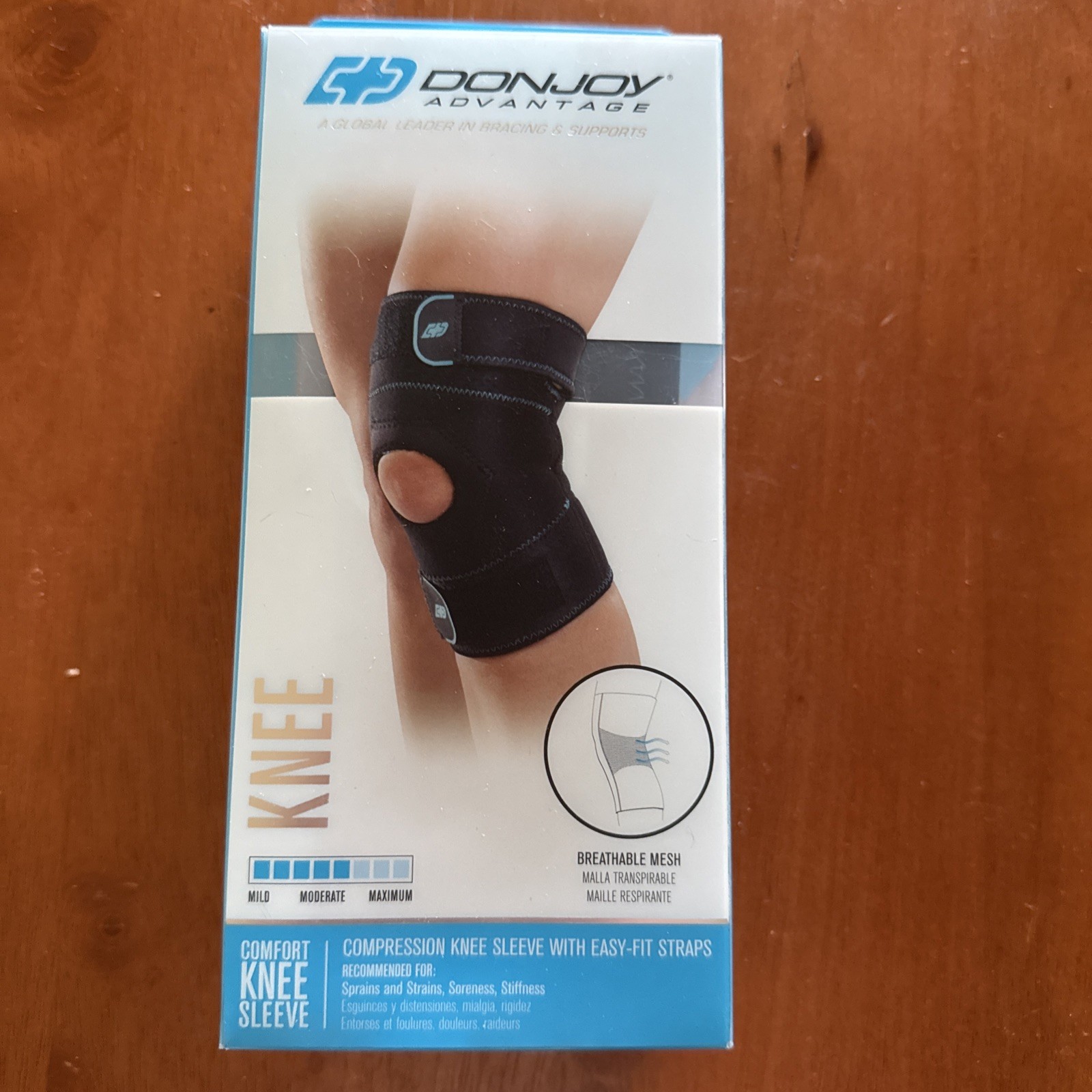 DonJoy Advantage Knee Sleeve Black Medium. Moderate Support. Fits 14-15