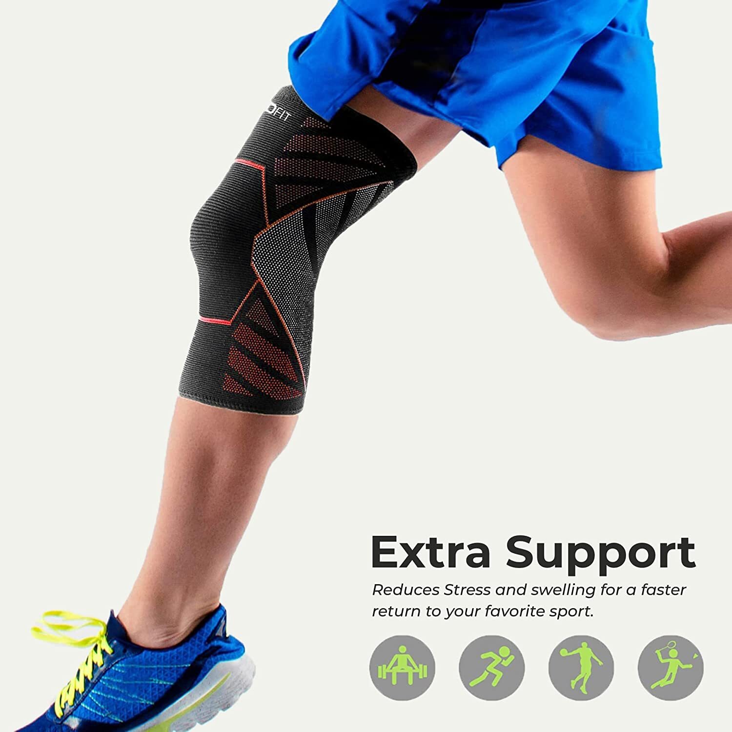 Boldfit Knee Caps For Workout and Jogging Unisex XL Size