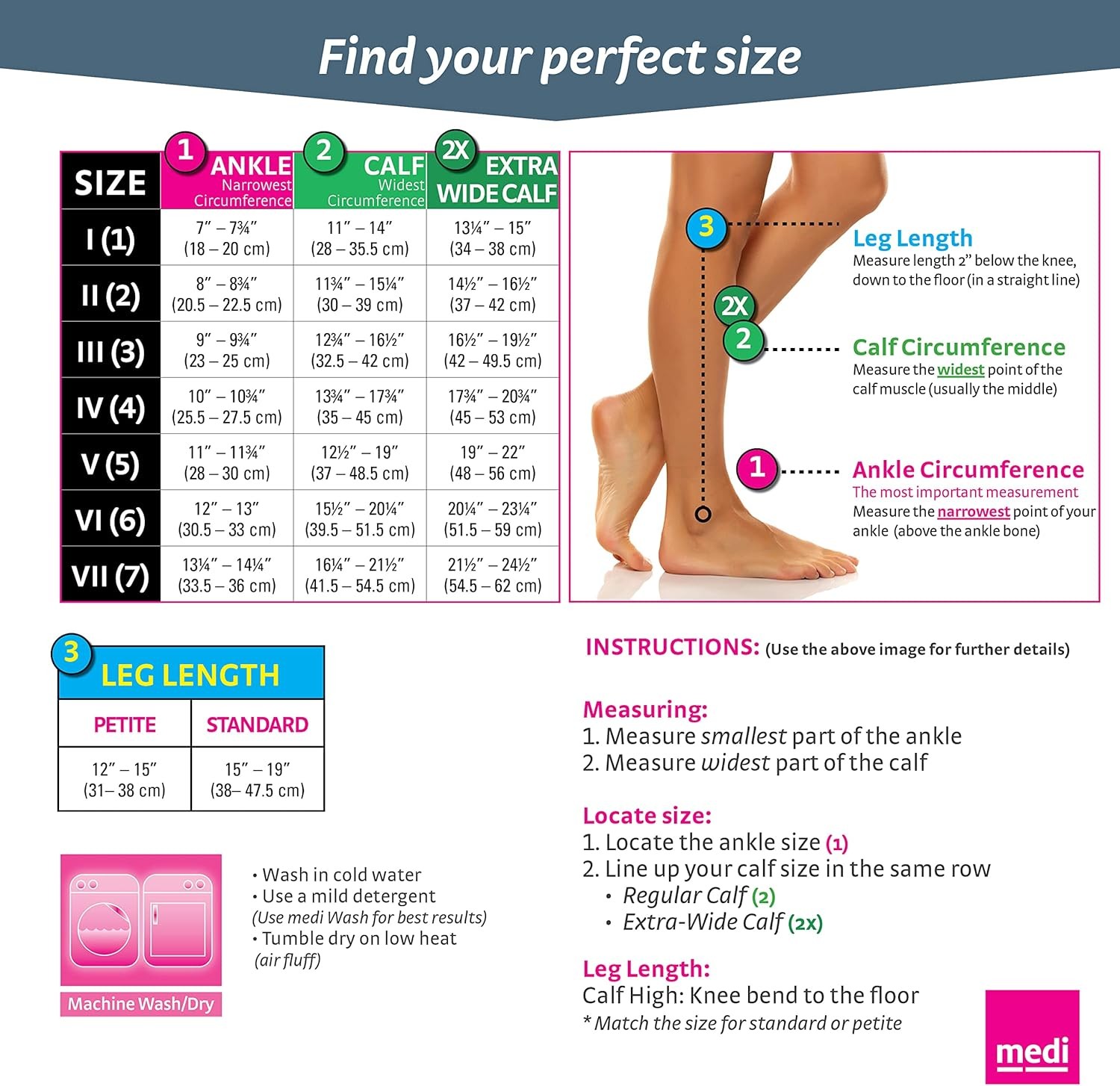 MEDIVEN Plus Open Toe Calf High 20-30mmHg (Black) Size III (3)