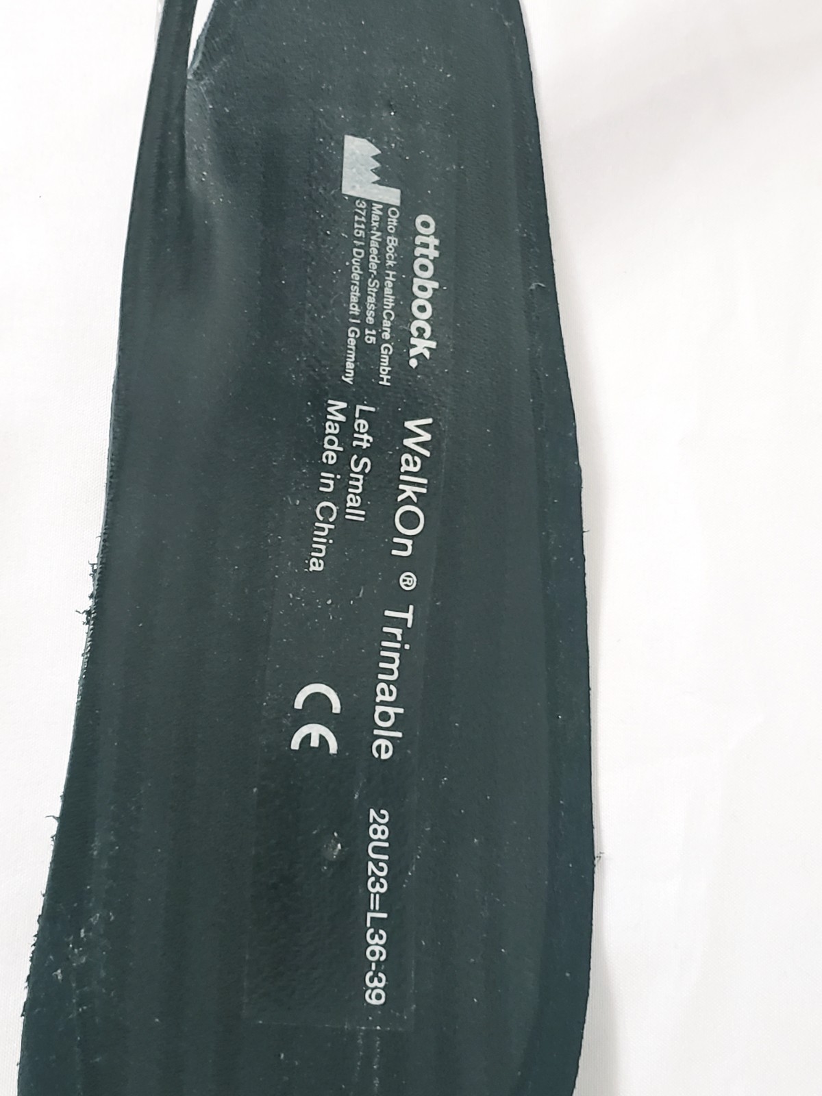 Otto Bock Walk On Flex Carbon Fiber Brace Leg Ankle Small Left 28U23=L36-39