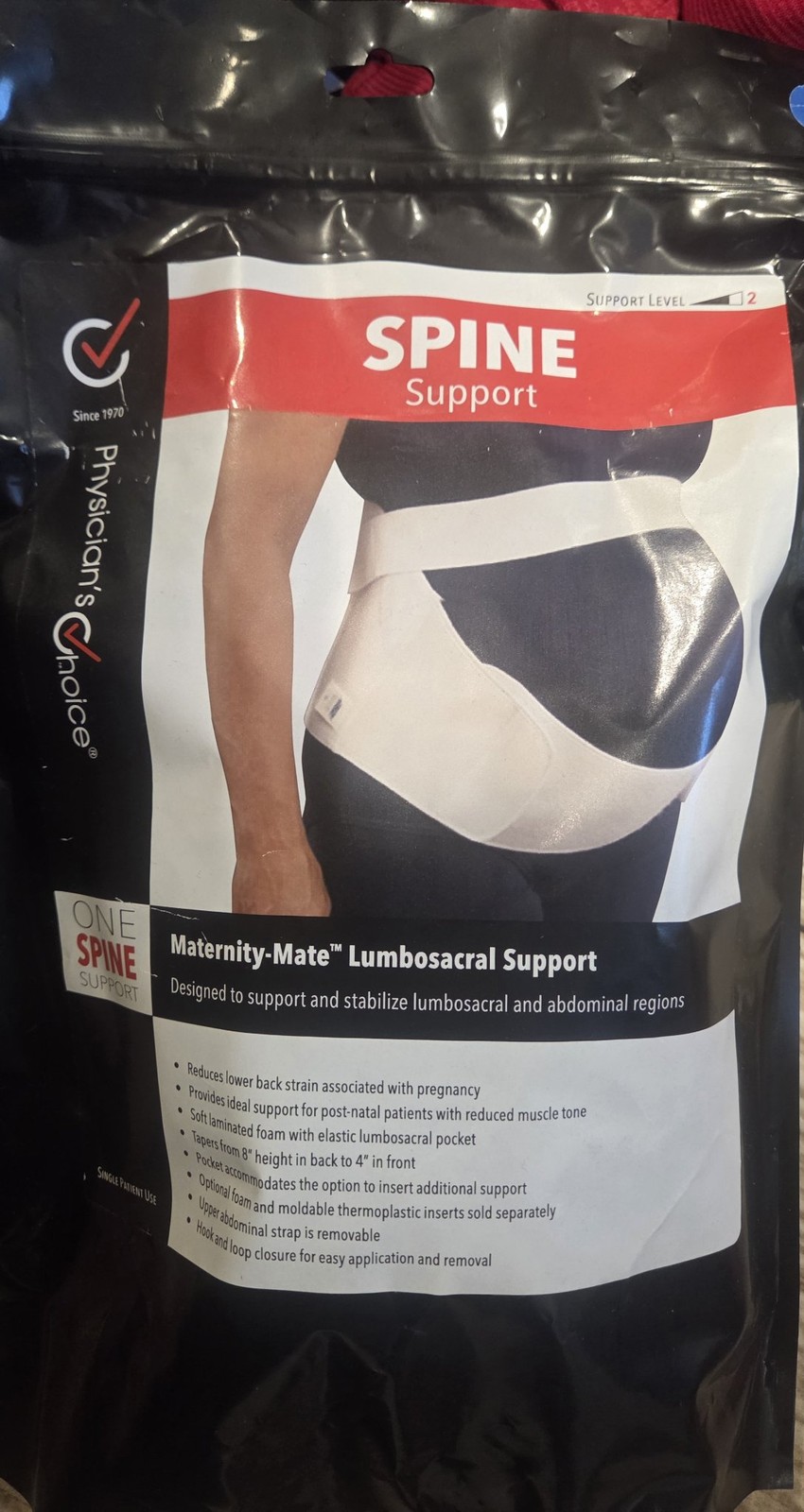 Physician’s Choice Maternity-Mate Lumbosacral Support Belt White Pregnancy