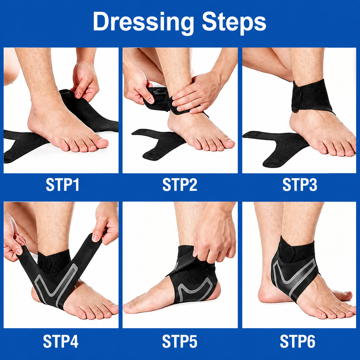 Ankle Brace Support Compression Sleeve Foot Wrap Sports Sprain Pain Relief