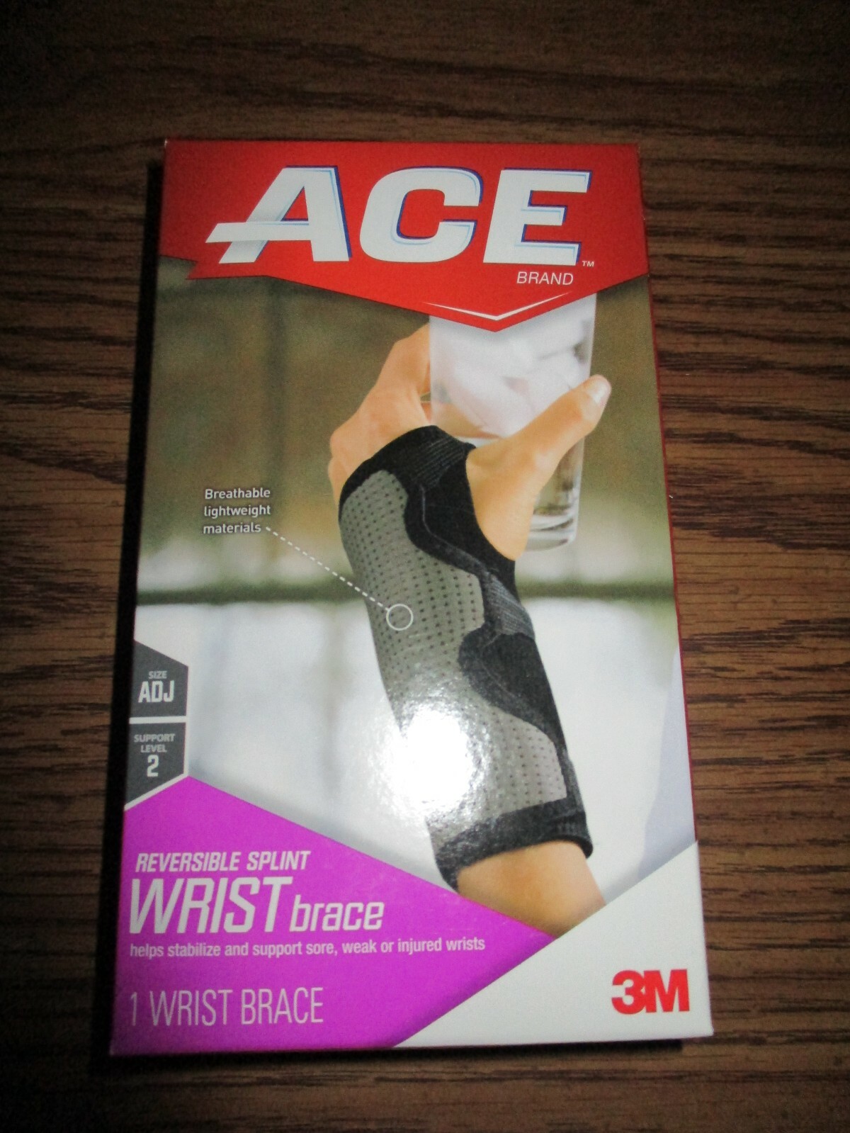 ACE Reversible Splint Wrist Brace, One Size, Adjustable 209623