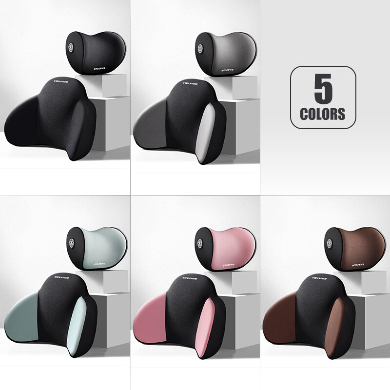1PC Car Auto Seat Memory Foam Neck Head Pillow Lumbar Back Support Cushion New