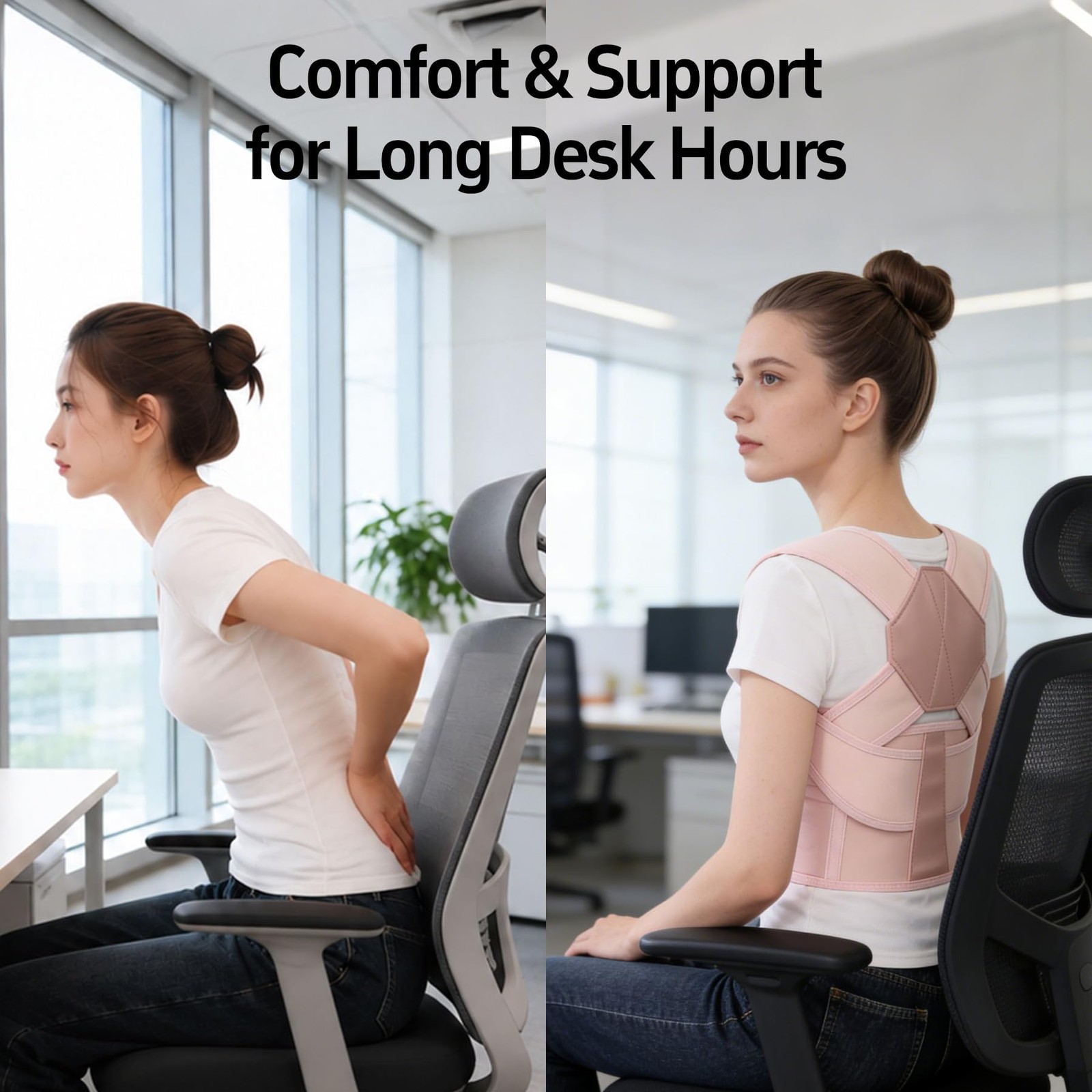 Posture Corrector for Women and Men Full Back Brace Support Adjustable Comfor…