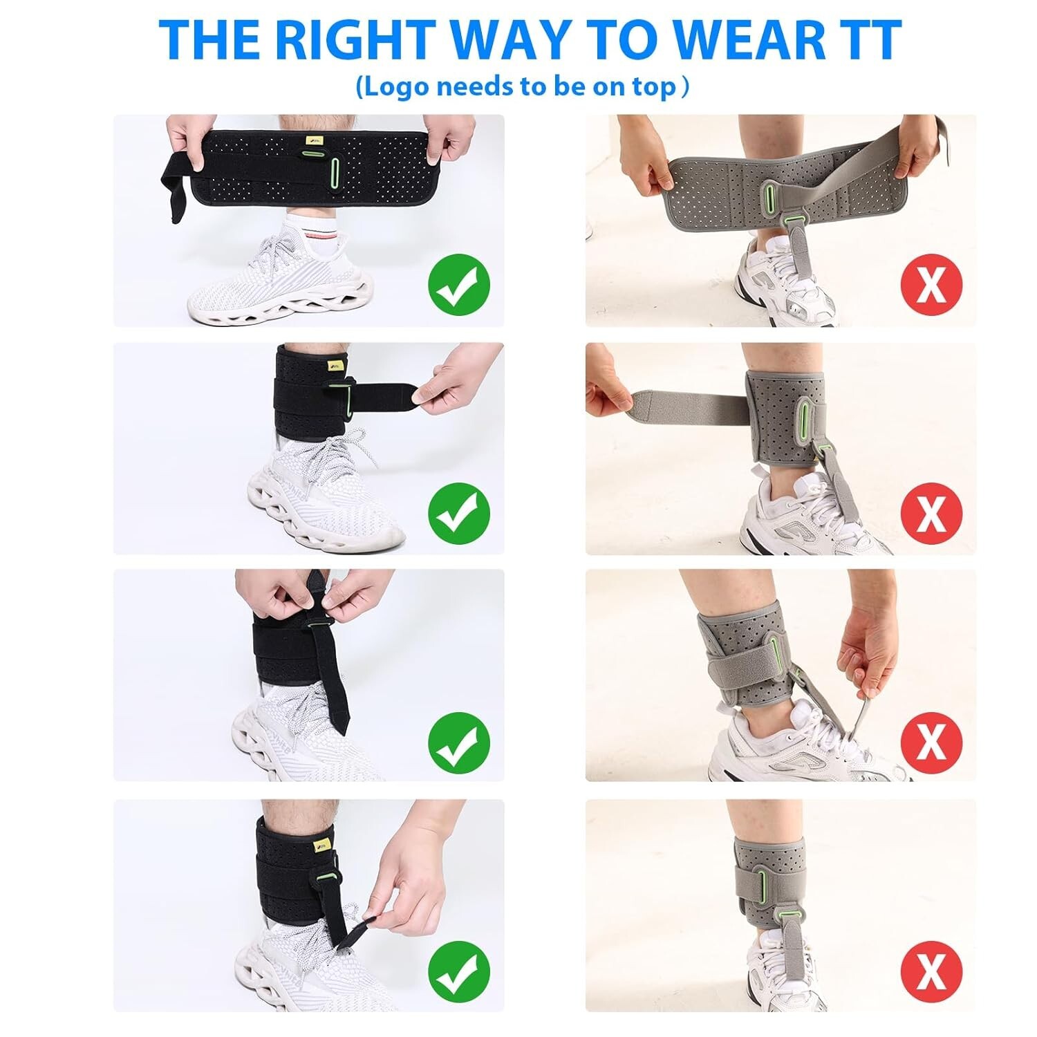 Adjustable Drop Foot Brace Unisex Ankle Support for Right Left Foot Pain Relief