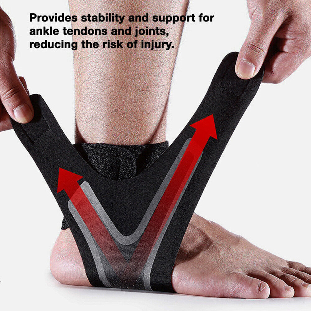 Ankle Brace Compression Support Sleeve Swelling Achilles Tendon Joint Pain Strap