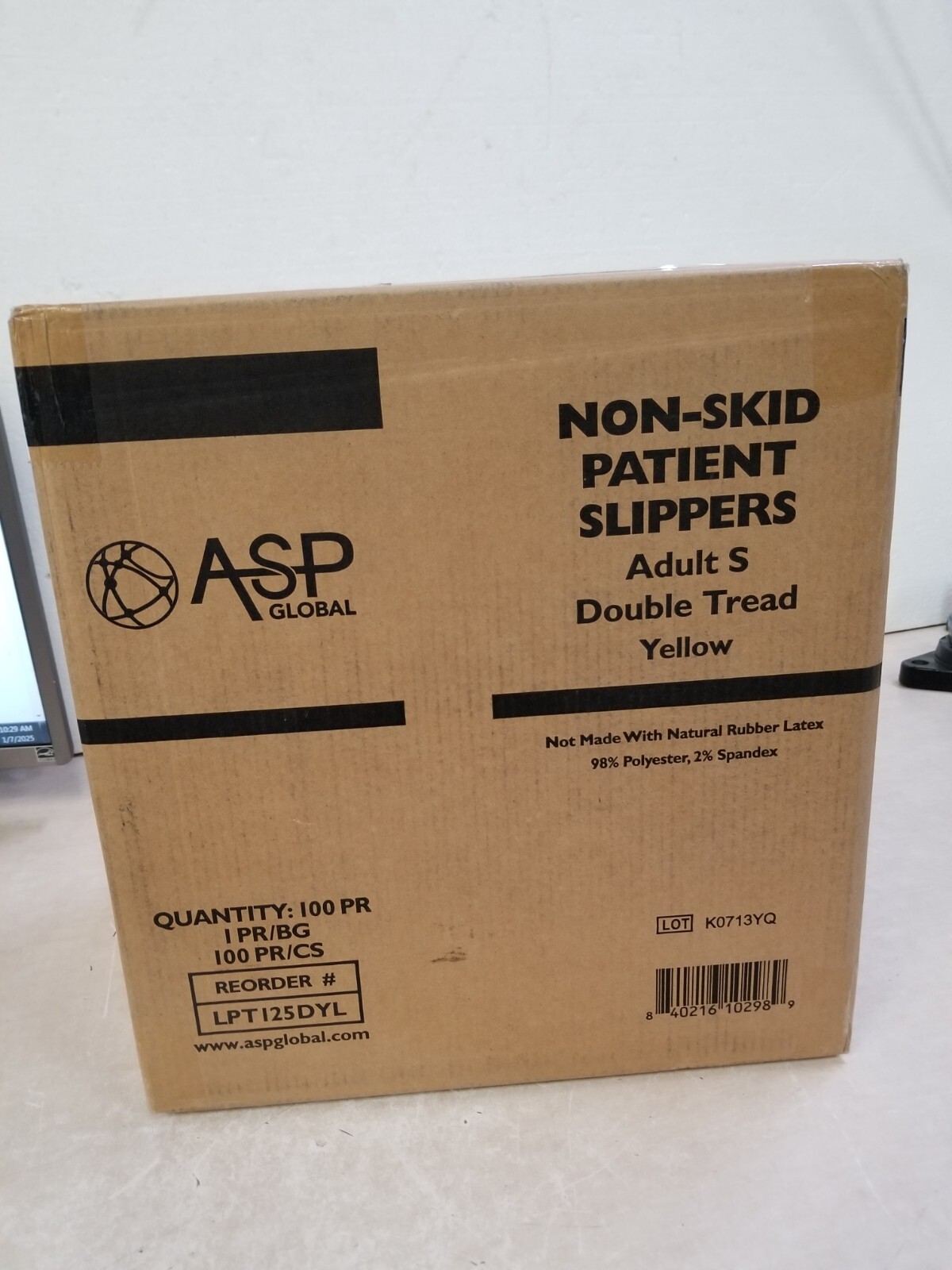 ASP Medical Non-Skid Patient Slippers Double Tread Adult SMALL *100 Pairs